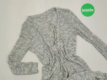 Sweter rozpinany, M (EU 38), wzór - Jednolity kolor, kolor - Szary