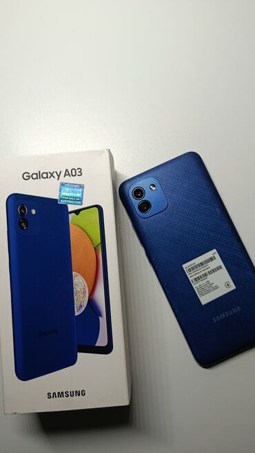 Samsung: Samsung Galaxy A03, 32 GB, rəng - Göy, İki sim kartlı