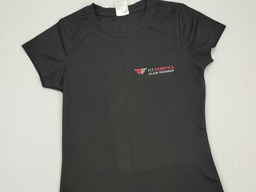 czarne t shirty z nadrukiem: T-shirt, S, stan - Bardzo dobry