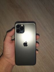 14 про цена в бишкеке: IPhone 11 Pro, Колдонулган, 64 ГБ, Black Titanium, Заряддоочу түзүлүш, Каптама, Кабель, 87 %