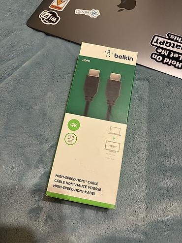 Belkin HDMI kabeli 1.5 m 🔌 Orijinal Belkin HDMI kabeli. Video və səs lalafo.az -da Belkin HDMI kabeli 1.5 m 🔌 Orijinal Belkin HDMI kabeli. Video və səs