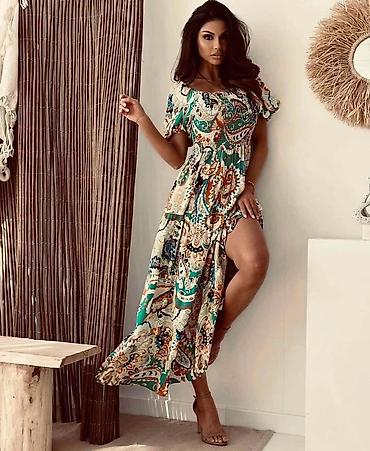 eldo design: Haliina boho,duga sa šarenim printom, lepršava. - Gornji deo — 4