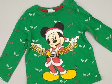 sweterek z myszką miki: Bluza, Disney, 1.5-2 lat, 86-92 cm, stan - Bardzo dobry