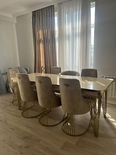 daimon home masa ortusu: Yemək masası və 8 ədəd stul dəsti - Stil: Müasir-lüks dizayn - Masa — 1