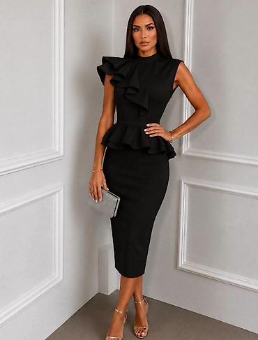 dva srca slike: Najtraženiji model je stigao! Elegantna midi haljina bez rukava sa — 4