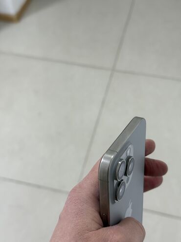 Apple iPhone: IPhone 15 Pro Max, Б/у, 1 ТБ, Natural Titanium, Коробка, В рассрочку, 89 % — 3
