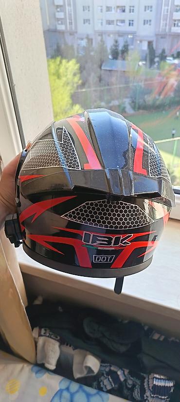 moto blok: IBK tam üzlü motosiklet dəbilqəsi – inteqrasiya olunmuş Bluetooth — 3