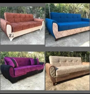 Sifarişlə divanlar: Künc divan, Qonaq otağı üçün, Parça, Bazalı, Açılan — 14