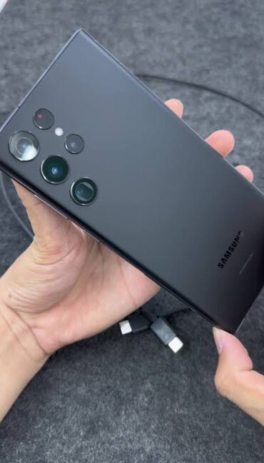 samsun a35: Samsung Galaxy S22 Ultra, 256 GB, rəng - Qara, Barmaq izi, Face ID
