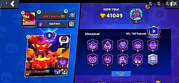 braw stars: Brawl Stars oyun hesabı - Kupa: 41,049 - Savaşçılar: 101/107 açıq - — 8