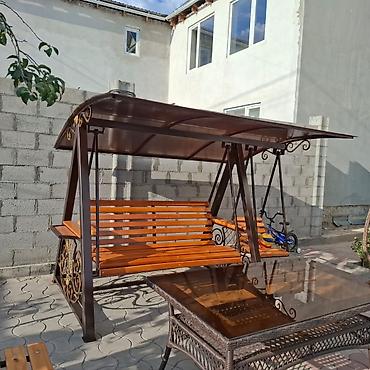Садовые качели: Садовые качели Металл, Со спинкой, С крышей — 22