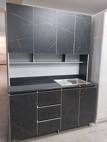 Кухонные гарнитуры: Кухонный гарнитур, Новый, цвет - Черный, ДСП, Бесплатная доставка at lalafo.kg — 10 Кухонные гарнитуры: Кухонный гарнитур, Новый, цвет - Черный, ДСП, Бесплатная доставка — 10