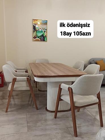 taxta dikt: Mətbəx və yemək otağı üçün müxtəlif model masa-stul dəstləri - — 8