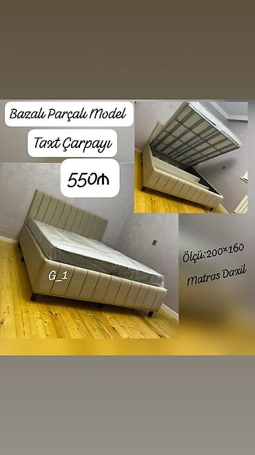 Bazalı Parçalı Model taxt çarpayı - Ölçü: 200×160 sm - Bazalı sistem