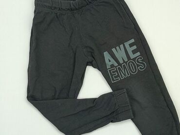 spodnie wysoki stan czarne: Sweatpants, 5-6 years, 110/116, condition - Very good