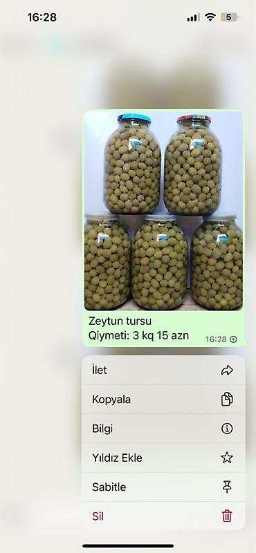 zeytun tursusu: Zeytun turşusu - Şüşə bankalarda yaşıl zeytun turşusu - Dadlı, duzlu — 1