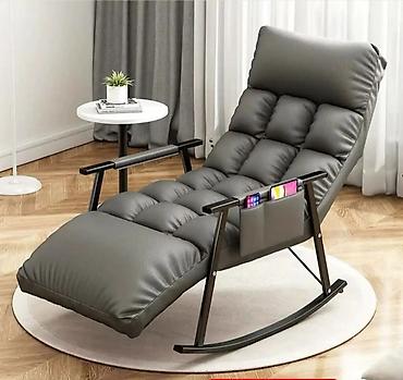 bacac diska: Ergonomska chaise longue stolica za ljuljanje – tapacirana, sa džepom — 1