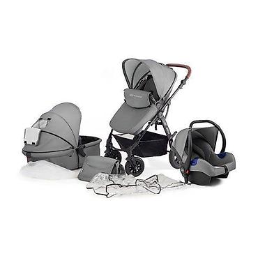 traktor na pedala: Kinderkraft MOOV CT kolica za bebe – set 3u1, boja grey SKU — 1