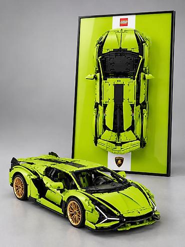 Lamborghini Sián FKP 37 — конструктор 3696 деталей + картина 80×50 см