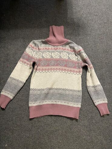 свитера женские: Кофта, Высокая горловина, 5XL (EU 50)