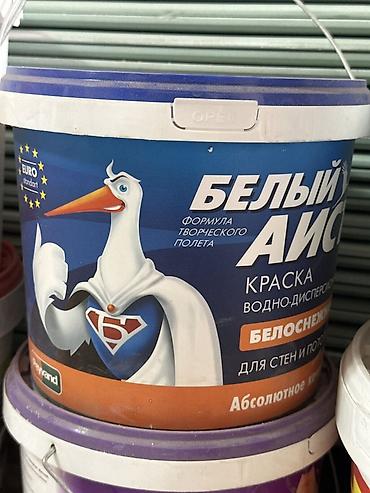 c stand: Водоэмульсионная краска, БЕЛЫЙ АИСТ, Для стены, цвет - Белый, 7 кг, Матовая, Без запаха — 2