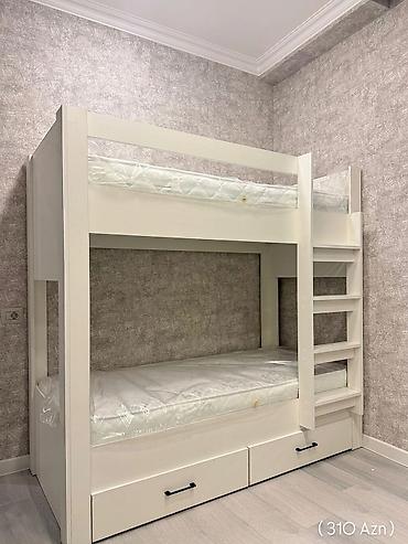 mebel ustu: Oğlan və qız üçün, Yeni, Çarpayı, Matras ilə, Siyirməli, Laminat — 1