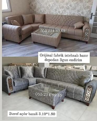 Divan və masa dəstləri: Künc divan dəsti – orijinal fabrik istehsalı. - L‑şəkilli künc divan — 1