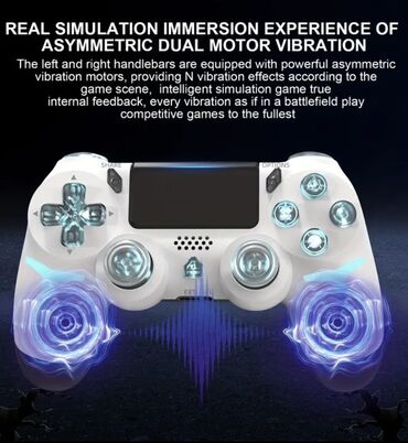 ps 4 barter: Ağıllı dual vibrasiyalı oyun pulti – Asimmetrik iki mühərrikli titrəmə