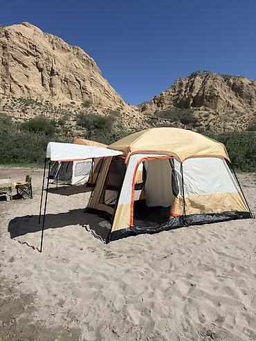 кемп: 🏕️ Кемпинговая палатка с навесом ?180 см Просторная палатка для 4–5 — 3