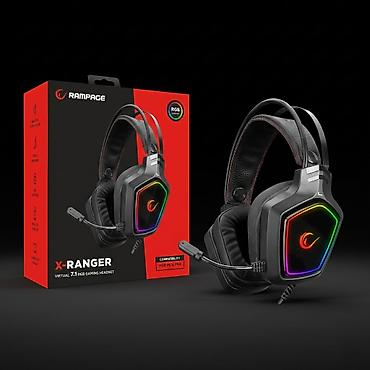 kompüter kasası: Rampage X-Ranger Virtual 7.1 RGB Gaming Headset - Virtual 7.1 səs — 2
