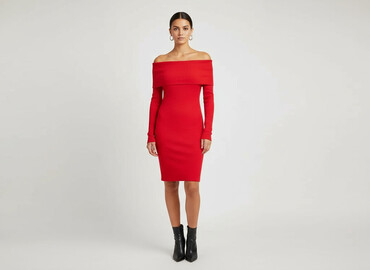 sukienki wieczorowe długie czerwone: Women`s dress, size 2XS