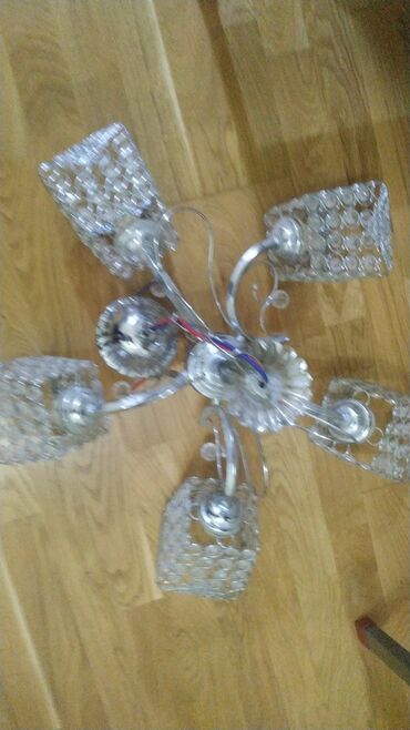 Süni güllər: Çılçıraq, 5 lampa, Metal
