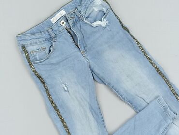 stradivarius mom jeans: Spodnie jeansowe, Zara, 10 lat, 134/140, stan - Dobry