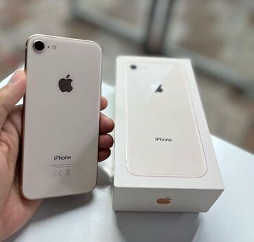 айфоны мини: IPhone 8, Б/у, 64 ГБ, Matte Gold, Зарядное устройство, 85 %