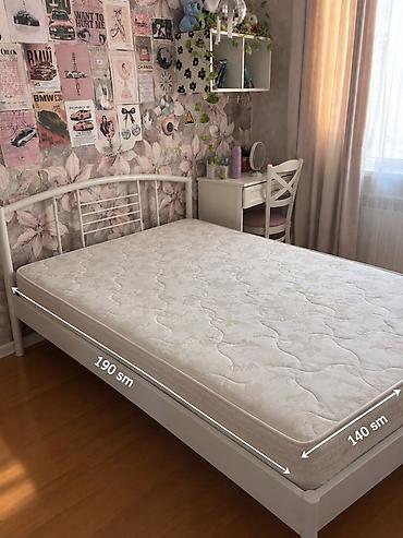 140x190 sm ölçüdə Döşekle birlikde satılır Demirləri açılıb-yığılan