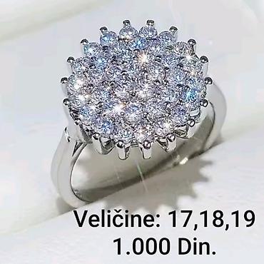 cena sata: Elegantni posrebren prsten od hirurskog čelika sa žigom S925, sa — 1
