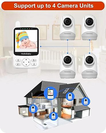 camera 2500: HelloBaby Uşaq Nəzarət Kamerası HelloBaby HB40 Uşaq Monitoru — 7