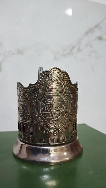 icki: Məhsul: Metal stəkanaltı (podstakannik), qab qaldırıcı saplı Təsvir — 6