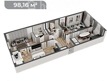 artwin: 3 комнаты, 98 м², Технопарк Элитка, 7 этаж — 2