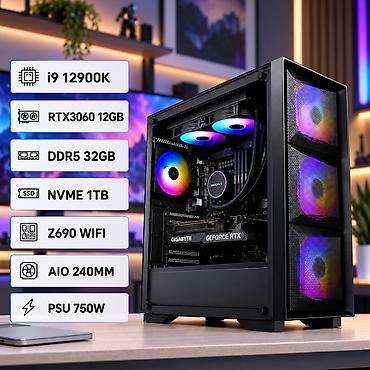 i7 prosessor: 🔥GAMING PC — INTEL CORE i9-12900K + RTX 3060 12GB 🔥 Güclü oyun — 1