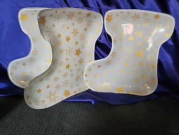 Kuhinjski setovi: Tanjiri vintaz stakleni praznicni. Stakleni tanjiri za posluzenja — 4