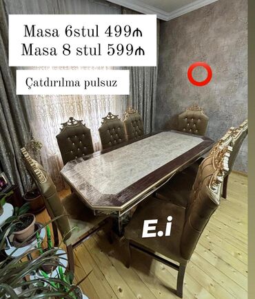 uşaq ucun stol stul: Для гостиной, Новый, 8 стульев