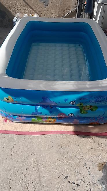 baliq tilovu: Şişmə ailə hovuzu + elektrik nasosu dəsti - Brend: InTime Plastics — 1