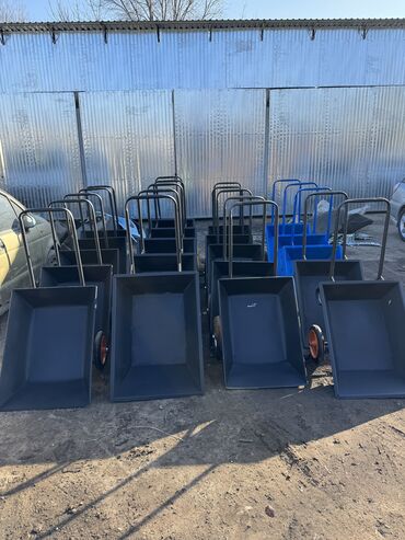 Садово-строительные тачки и тележки: Садово-строительная тачка и тележка, Стальная, Двухколесная, Новый — 4