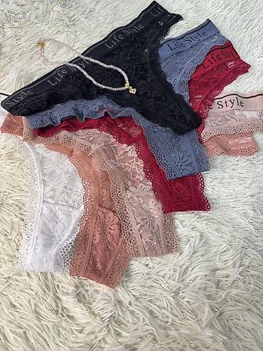 Трусики: Кружевные женские трусики-стринги Life Style Размер S - Модель — 1