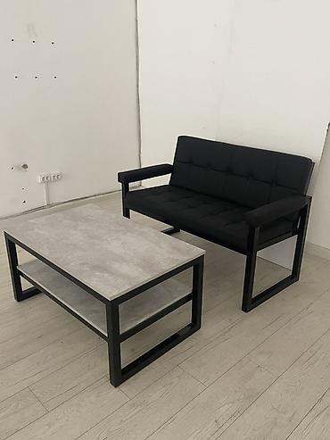 loft mebel: Комплект мягкой мебели, Новый, Бесплатная доставка, цвет - Черный — 1