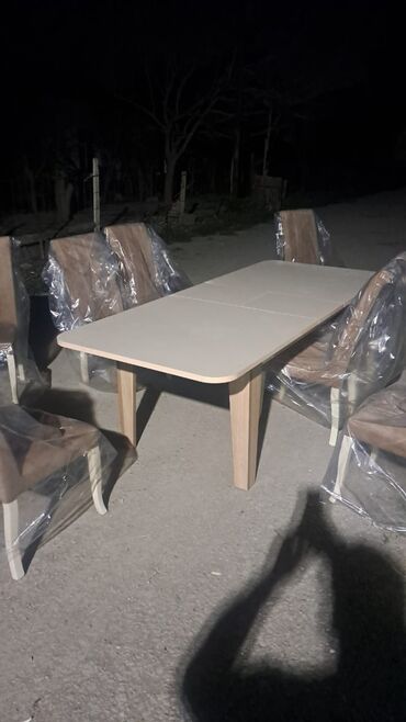 ucuz stolar: Qonaq otağı üçün, Yeni, Açılan, Kvadrat masa, 8 stul, Türkiyə