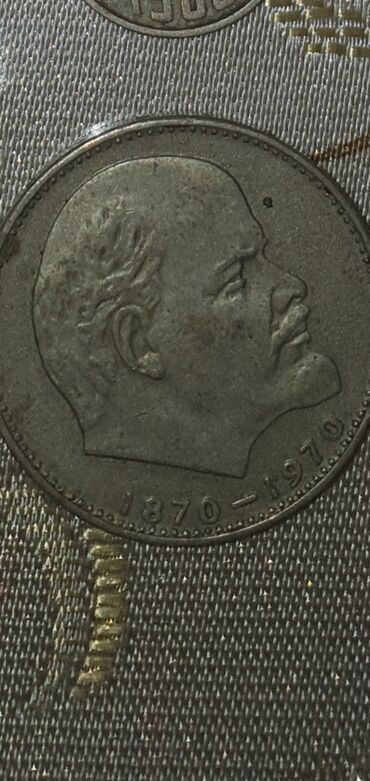 Kolleksiya qaşıqları: SSRİ yubiley sikkəsi – Lenin 100 illiyi - Önlükdə Vladimir İliç