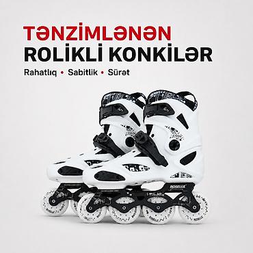 Спорт и отдых: №: 12804 Məhsulun adı: Roliklər Roselle, ölçü 42-44, ağ/qara Brend — 2