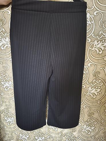 Şalvarlar: Qadın üçün şalvar-ətək (culotte) – səliqəli şaquli zolaqlı dizayn - — 1